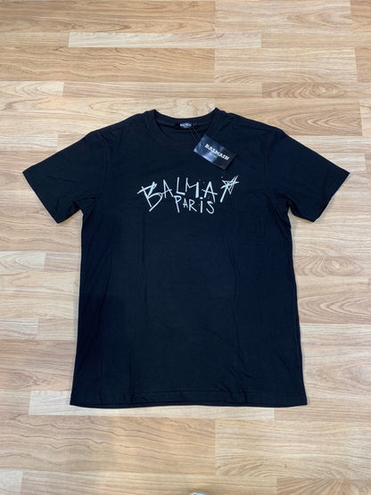 LAB Black Colour Back Print Premium Quality Half Sleeve Tshirt 636108