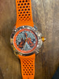 CAJ JAC Orange Strap Copper Ring Orange Dial Men’s Watch 990965