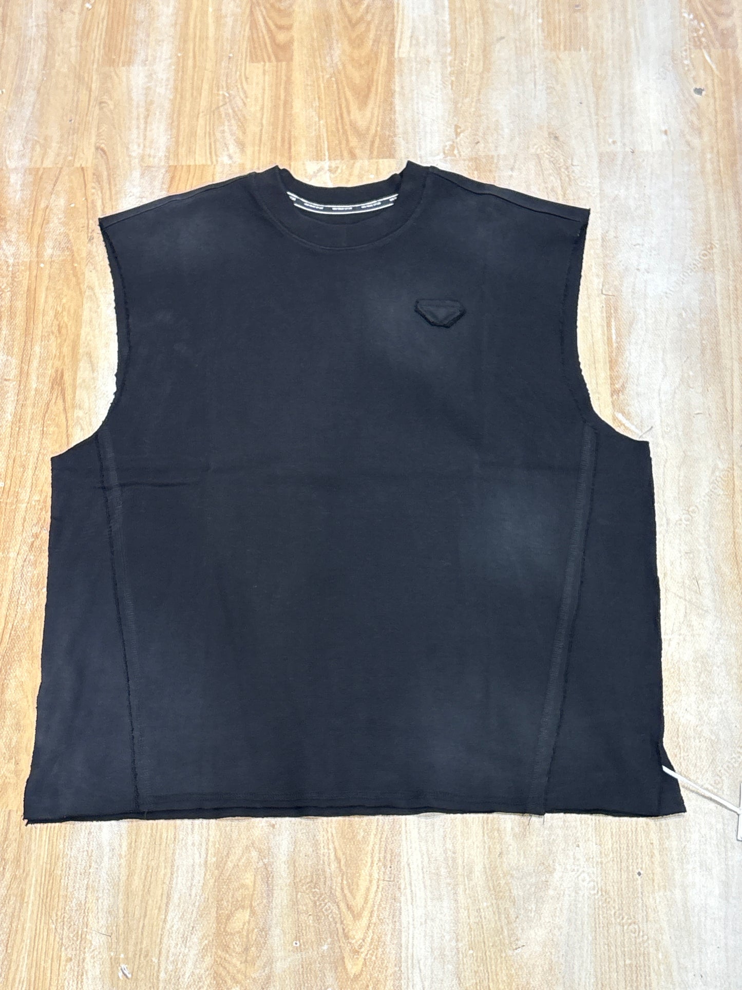 Black Grey Colour Cut Sleeve Sandos HN050