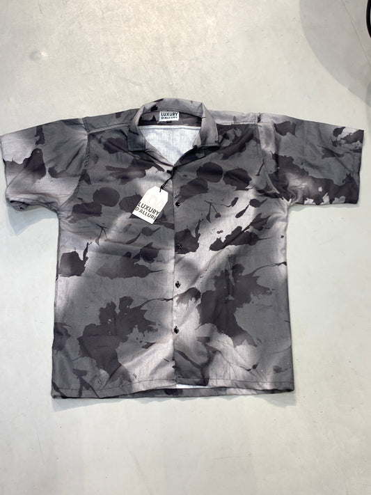 LDA Grey Black Colour Multi Printed Half Sleeve Men’s Shirt 989638