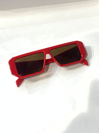 6082 5712-145 Arp Red Frame Brown Shade Premium Quality Unisex Sunglass 60825712-145