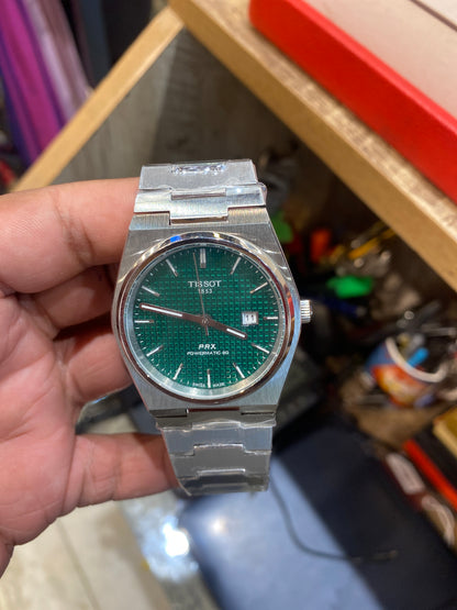 SIT Silver Chain Green Dial Premium Prx Edition Quality Japanese Machinery Watch 980501