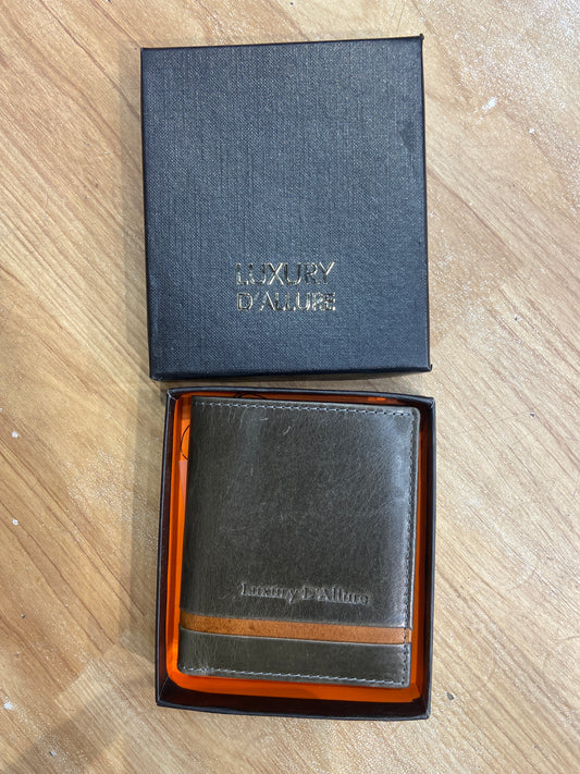 LDA Olive Colour Genuine Leather Men’s Wallet GW-032