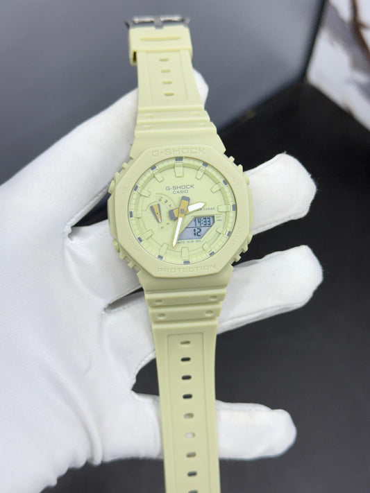 Hsg Silicone Strap Pista Green Dial Water resistant Sports Men Watch 989418