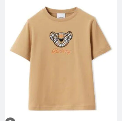 RUB Beige Colour With Teddy Print Premium Quality Drop Shoulder Tshirt 65622