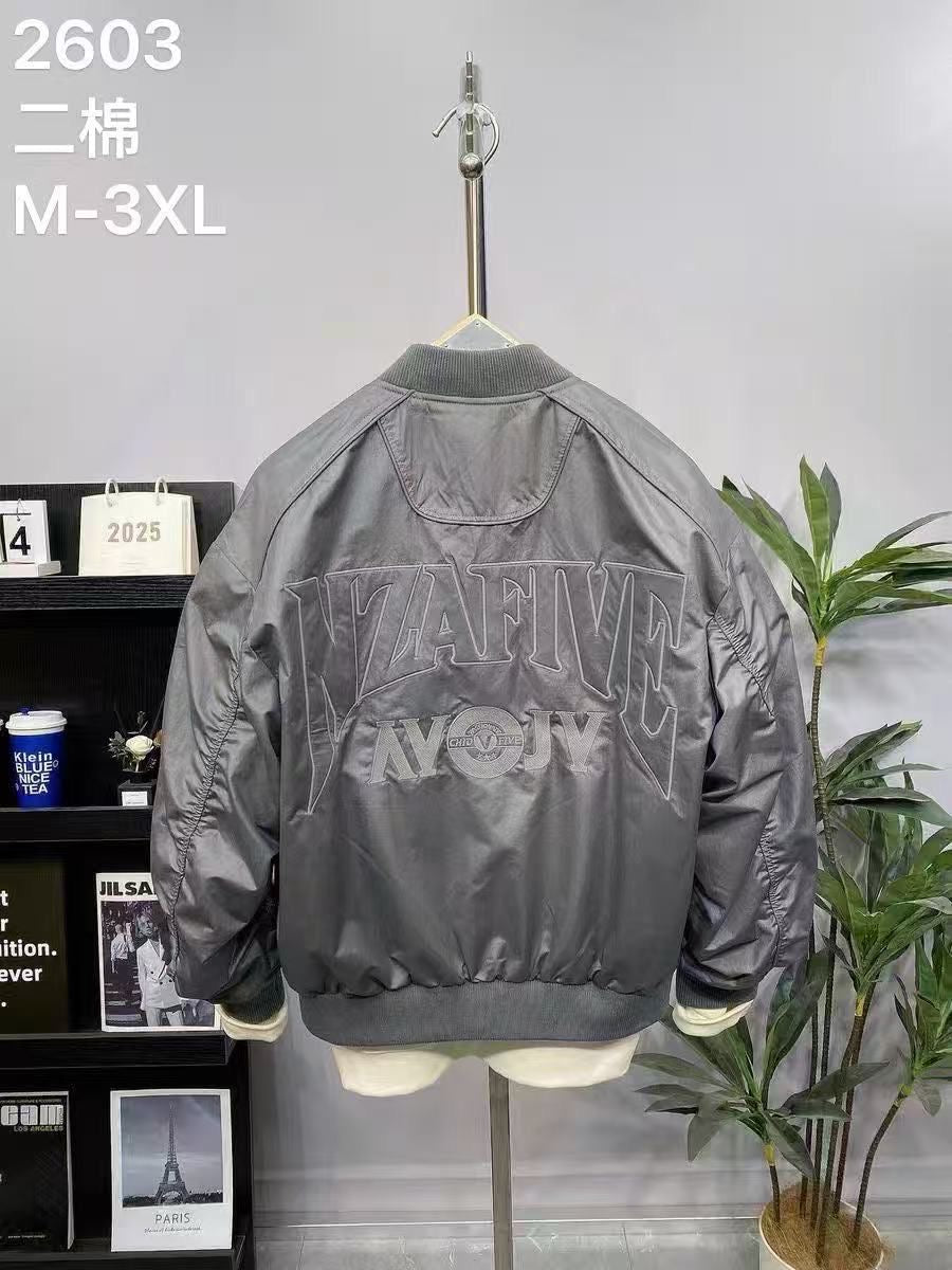 BANCIFIVE ALL OR NOTHING Grey Colour Unisex Bomber Jacket 2603