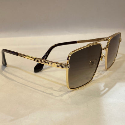 REV Golden Frame Brown Shade Unisex Sunglasses 10475 60 16 145