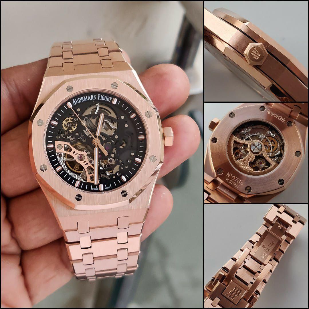 Dua Copper Colour Black Dial Automatic Men Watch 988984