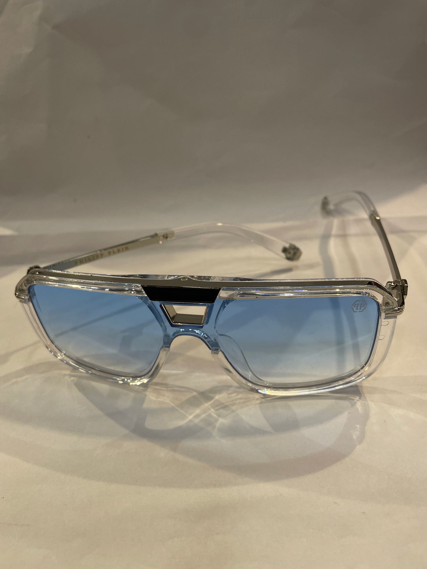 IHP PHI Transparent Frame Trancy Blue Shade Unisex Sunglasses SUN267