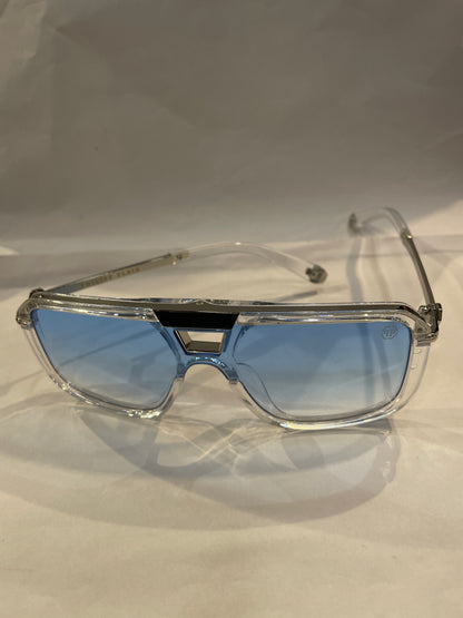 IHP PHI Transparent Frame Trancy Blue Shade Unisex Sunglasses SUN267