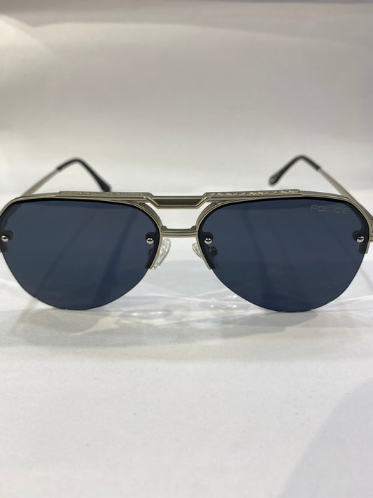 LOP Matte Silver Frame Black  Shade Unisex Sunglass Sun 100