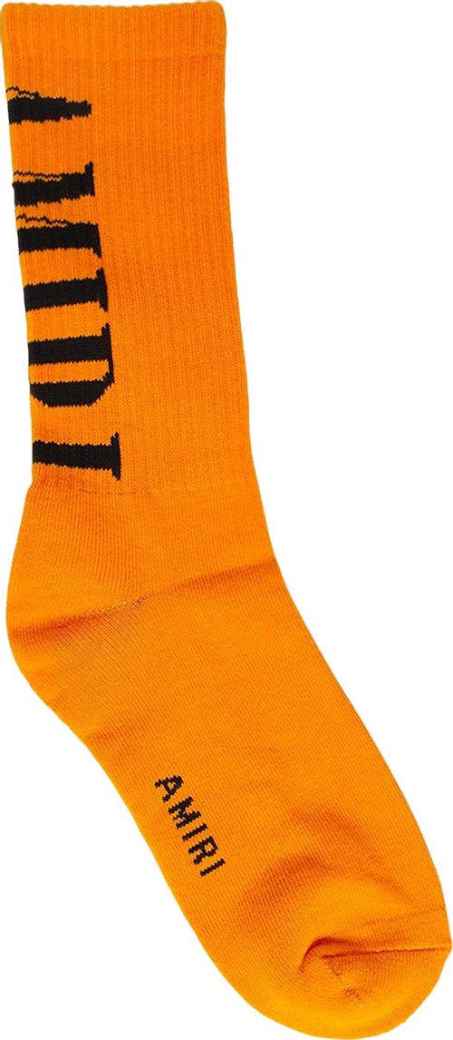 IMA Orange Black Colour Imported Unisex Socks 987728