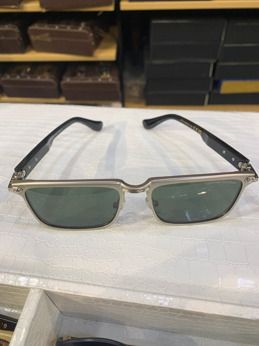 RHC Silver Black Frame Green Shade Unisex Sunglasses 3519 55 20 142