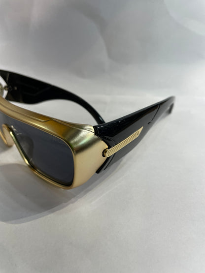 ARP Golden Black Frame Black Shade Unisex Branded Sunglasses SUN212