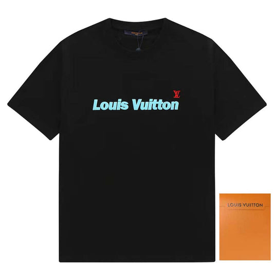 VL UOL Black Colour With VL Embroidery Premium Quality Heavy Cotton Fabric Tshirt 29031