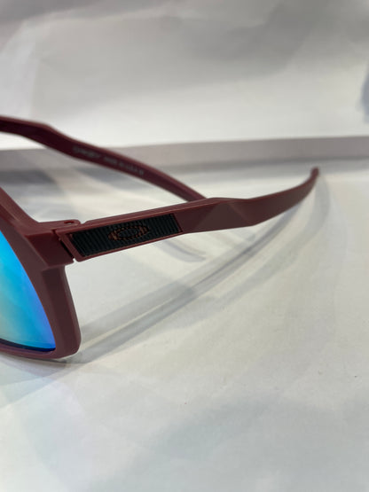 KAO OAK Pink Frame Blue Mercury Shade Unisex Sunglass JH1998