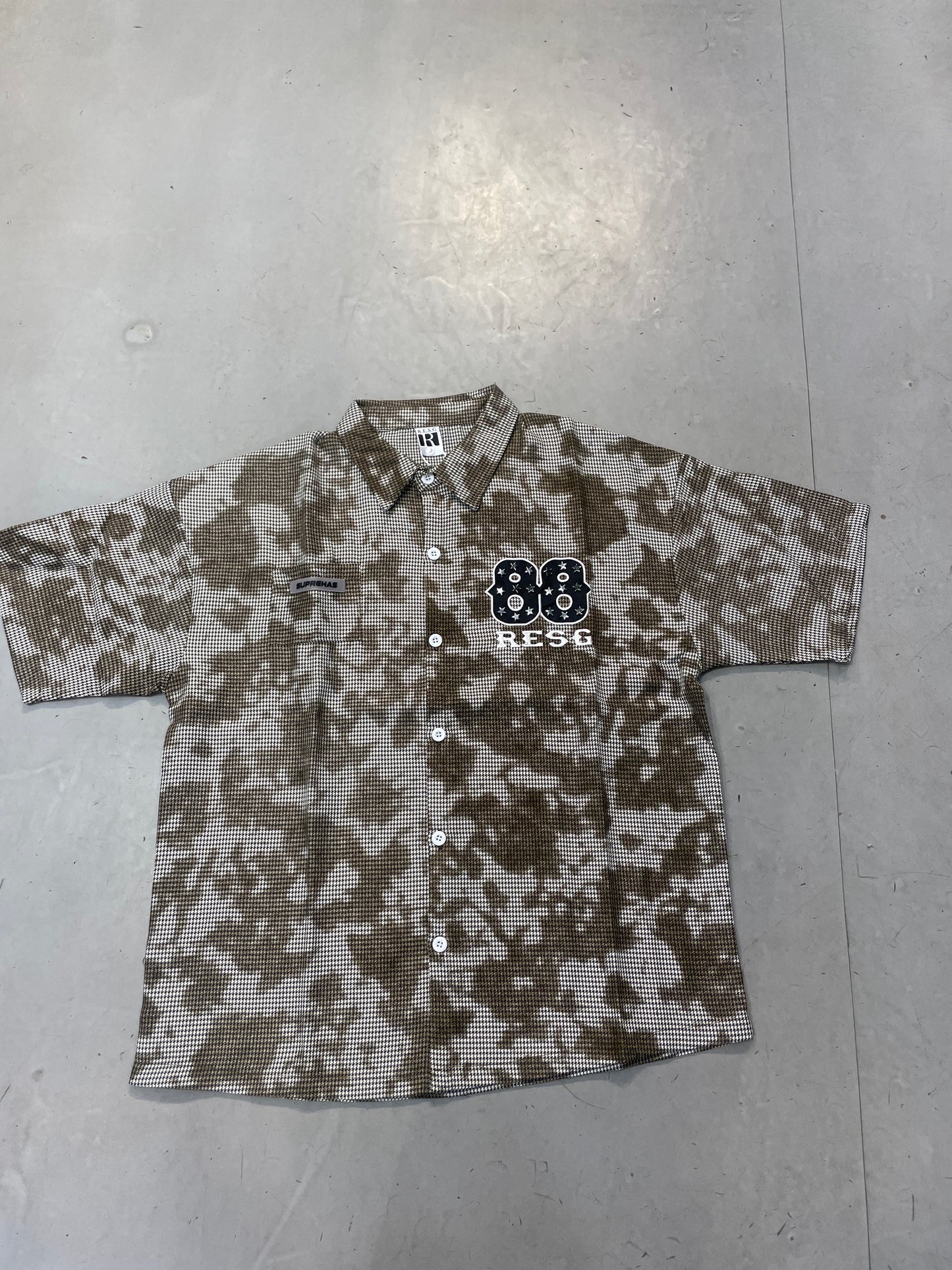 R.E.Z.G Brown Cream Colour 88 Ress  Print Imported Half Sleeve Men’s Shirt P19