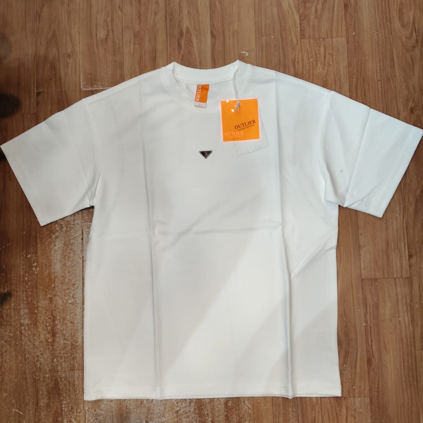 OUTLIER White Colour Premium Quality Round Neck T-Shirt OL 482
