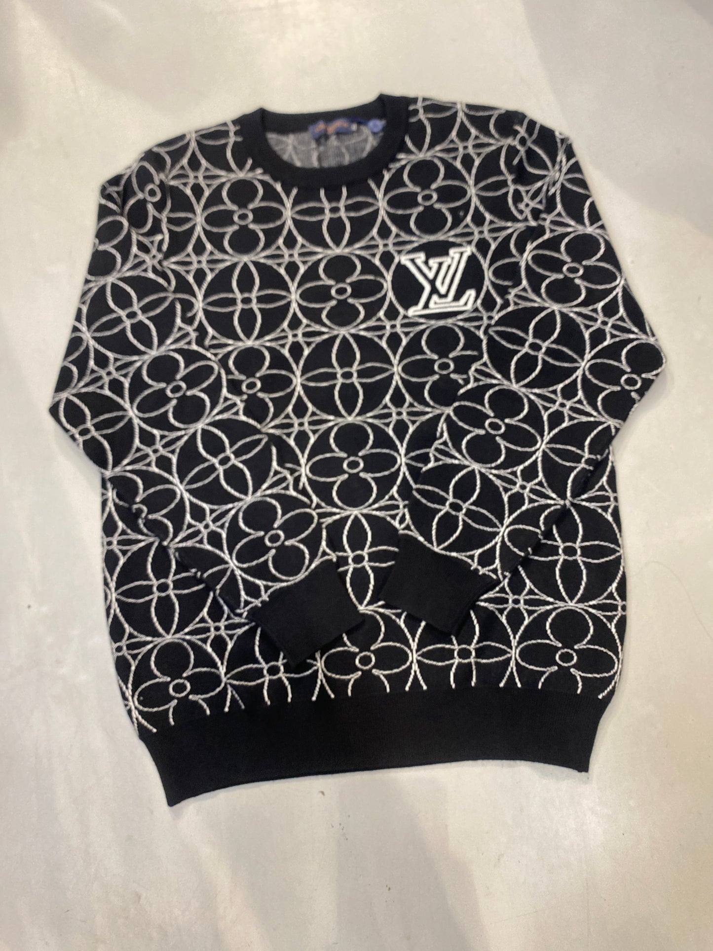 UOL Imported Sweater Black Colour Flower Pattern 989929