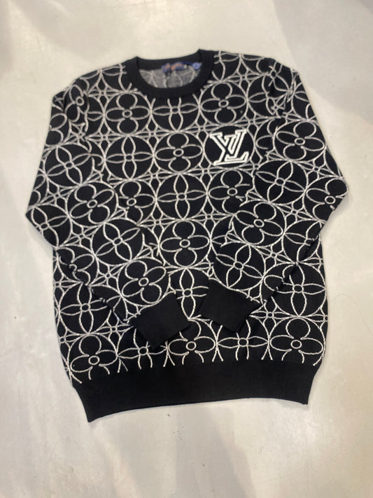 UOL Imported Sweater Black Colour Flower Pattern 989929