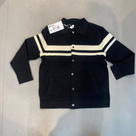 GANGPAI Knitted Black White Colour Premium Quality Unisex Cardigan sweater G23222