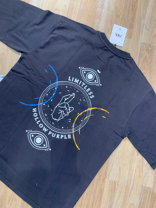 Raz cotton imported T shirts dark  gray Colour drop shoulder Limitless 988666
