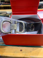 REF FER Mettle Grey Buckle Black Brown  Double Side Strap Premium Quality Imported Unisex Belt 989896