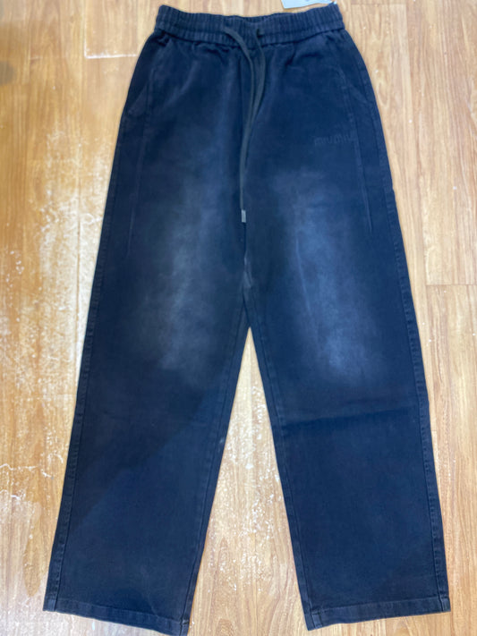 UIM MIU Black Faded Colour Unisex Jogger Pant 5307