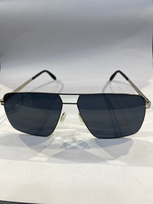 Silver Black Frame Black Shade Unisex Sunglass SUN 002