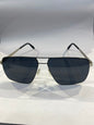 Silver Black Frame Black Shade Unisex Sunglass SUN 002