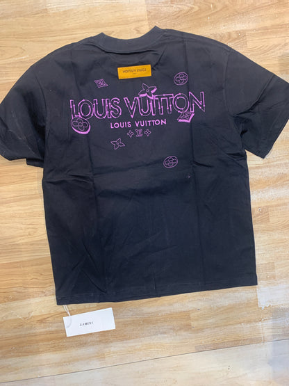 UOL Black Tshirt Embroidered Print 82838