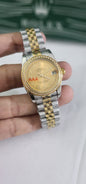 Lor Sliver Gold Chain Yellow Dial Ladies Waych 901630