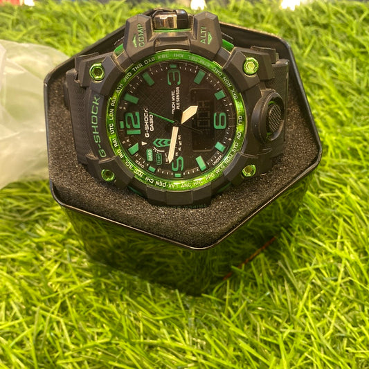 Hsg Black Colour Green dial Sports Watch 901390