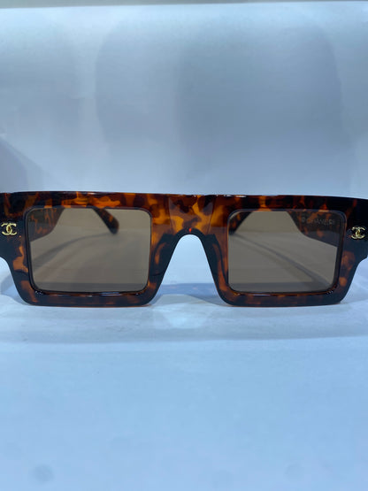 AHC Brown leopard print Frame Brown Trance Shade Unisex Sunglass 5540 47 30 145