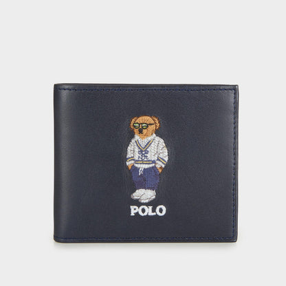 LOP POL Genuine Leather Teddy Embroidered Men’s Wallet 989288