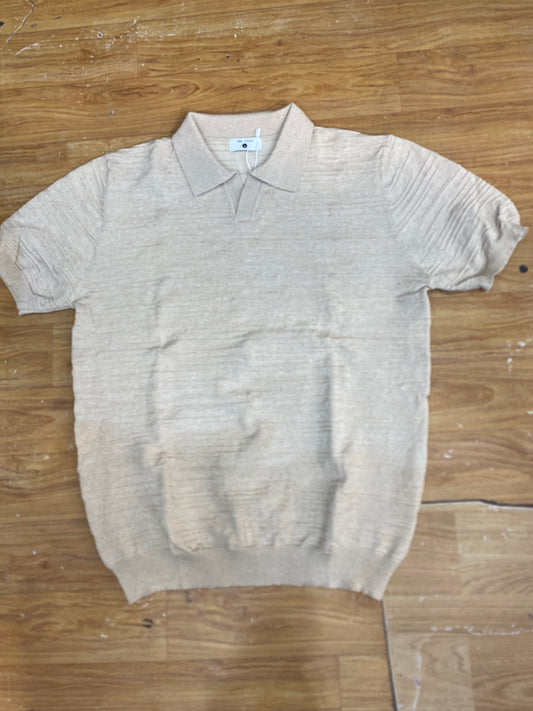 Man Style Skin Colour Knitte  Premium Quality Unisex Collar T-Shirt R86067