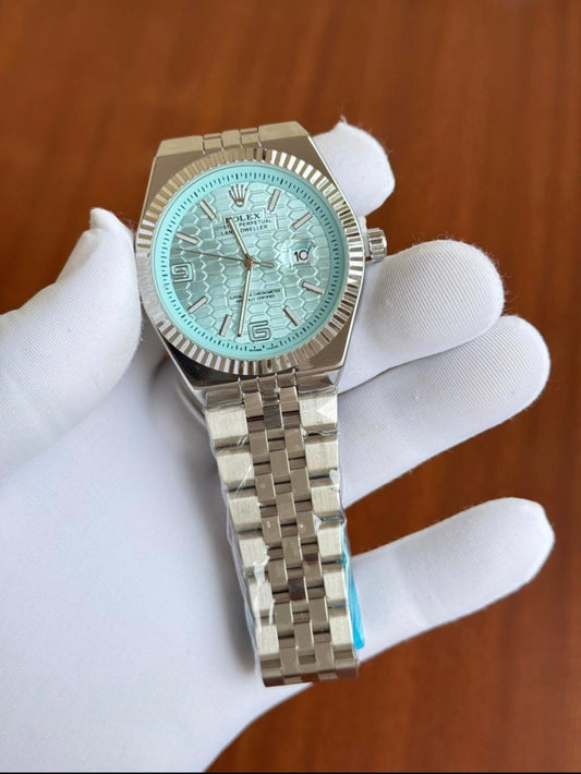 LOR Silver Chain Silver Ring Sky Blue Dial Men’s Watch 990899