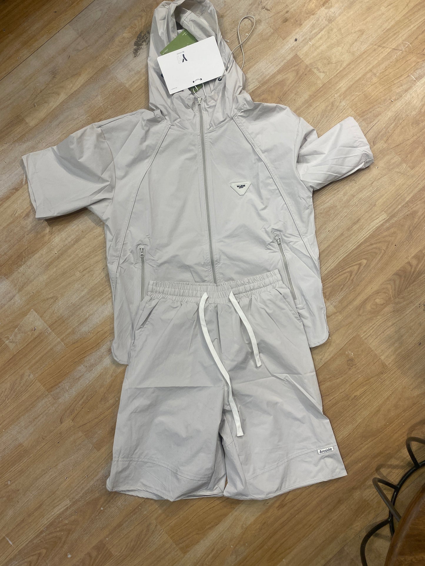 WARM Coord set Wind Cheater Grey 5609