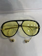 TOB BOT Black Frame  Golden Stick yellow Shade Unisex Sunglasses SUN245