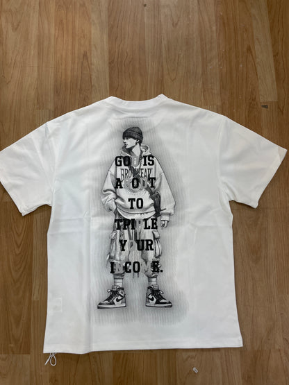 Nanquan 1988 White Colour Income Print Premium Quality Round Neck T-Shirt YP6605