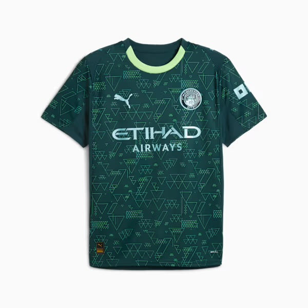 Mup Pum Dark Green Colour Etihad Airways Manchester Jersey Tshirt P95989