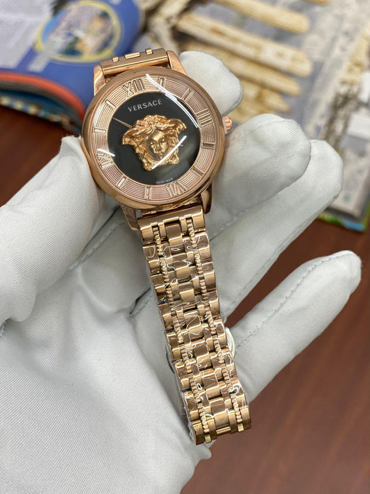 REV VER Copper Chain Black Dial Ladies Watch 988314