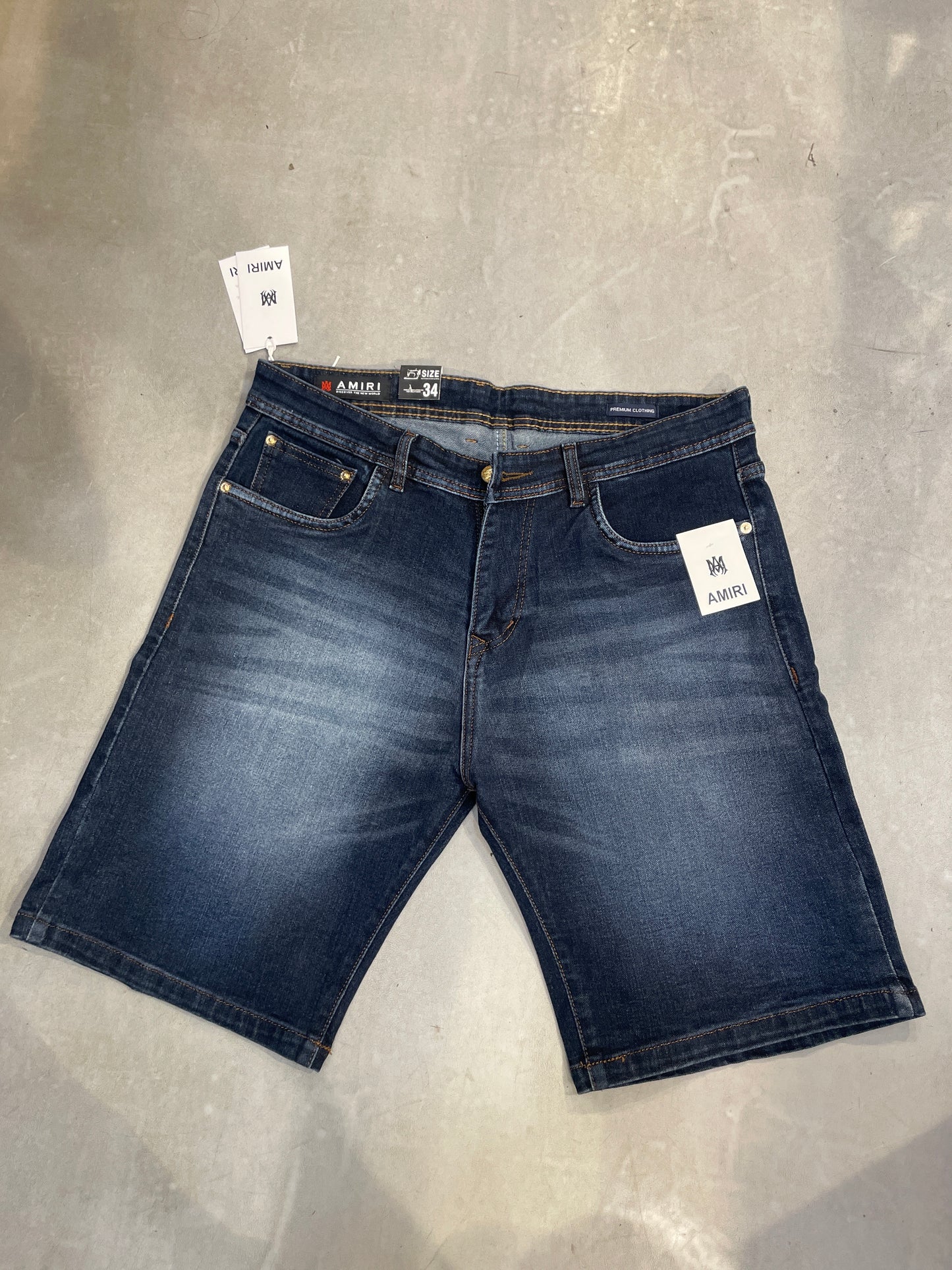 IMA AMI Faded Dark Blue Colour Premium Quality Men’s Denim Shorts 990784