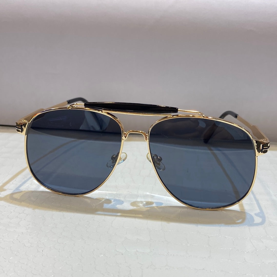 Mot Copper Frame Black Shade Unisex Sunglasses Yh107 54 17-140
