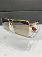 Tid Brown Stick Gold Frame Brown Shade Unisex Sunglass 23287 59 14 142