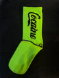 COCAINE Neon Black Colour Imported Unisex Socks 987741