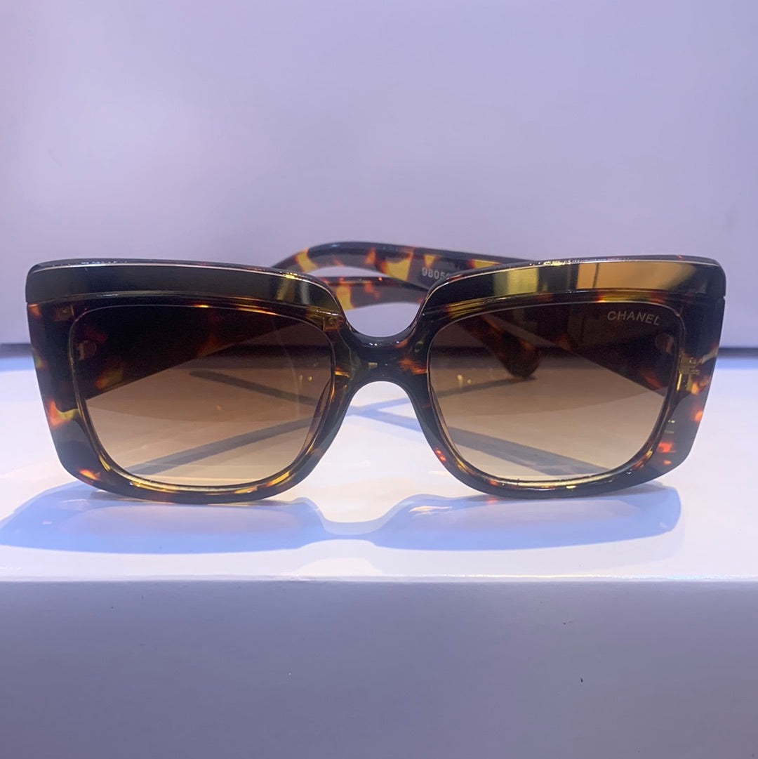 Ahc Leopard Frame Brown Shade Unisex Sunglasses 98056 58 17 144