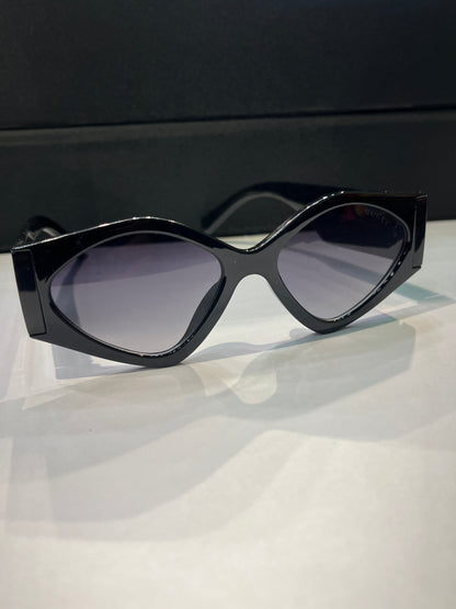 Cug Black Frame Black Shade Unisex Branded Sunglasses 98107 54 18 145 C2