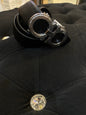 REF Black Colour Buckle Silver Logo Genuine Leather Belt Automatic Buckle 64599