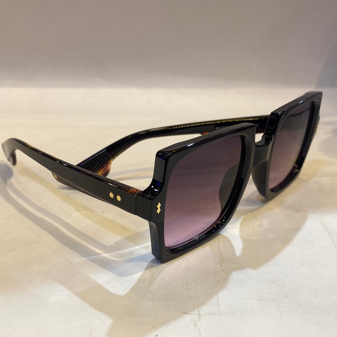 LEC Glossy Black Frame Pink Shade Sunglass ML6001 51 25-150